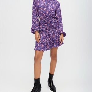 Maje Violet Floral Long Sleeve Dress